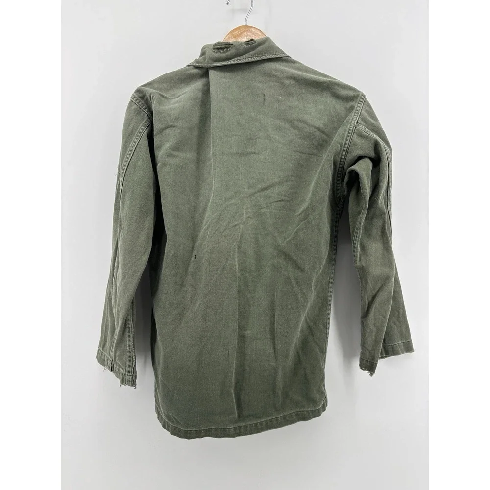 Vietnam Jacket OG-107 Coat Mens War Fatigue Cotton Sateen Heavy Wear Patina S